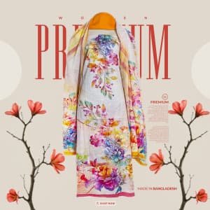 Premium Quality Cotton Lawn Digital Print 3 piece  White — Bdbou