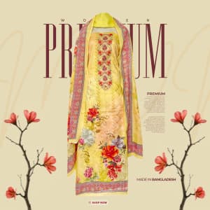 Premium Quality Cotton Lawn Digital Print 3 piece - Yellow — Bdbou