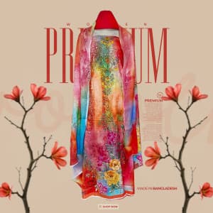 Premium Quality Cotton Lawn Digital Print 3 piece - Red — Bdbou